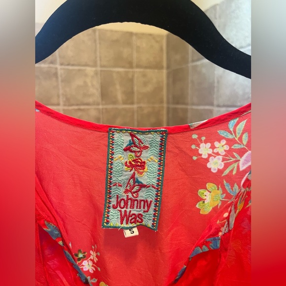 Johnny Was red floral top 🌹 - Picture 2 of 5